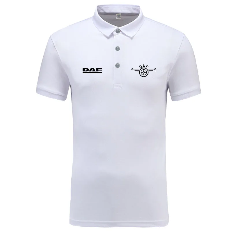 DAF Логотип Поло рубашка для мужчин брендовая одежда одноцветное Цвет футболки