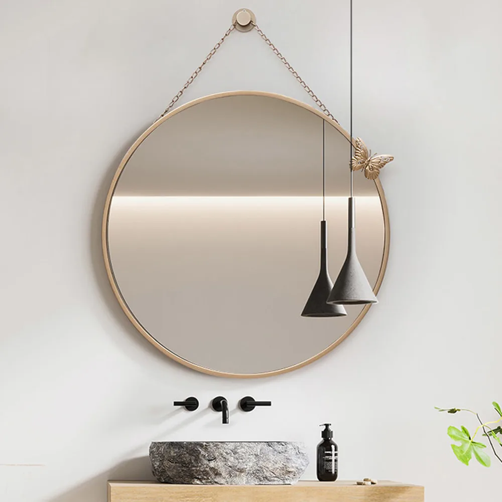 Нордическое зеркало для ванной комнаты настенное макияжа туалетное