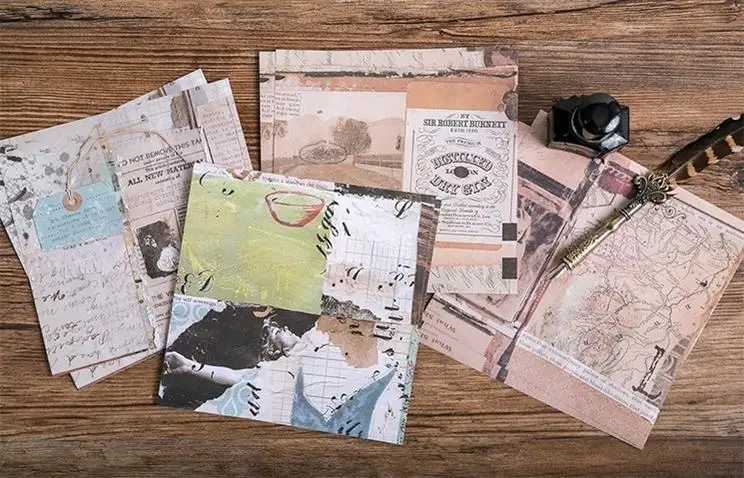 YPP Ремесло 8 шт Ретро Reminiscence серии Фоновые наклейки для скрапбукинга счастливый планировщик/изготовление карт/Журнал проект - Цвет: Pattern2