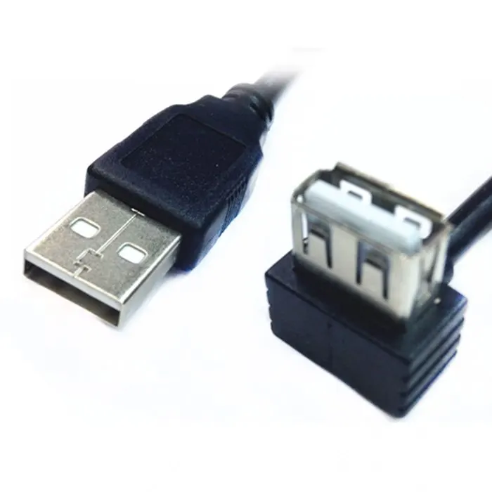 Удлинительный Кабель USB 2 0 типа A для женщин и мужчин угловой 90 градусов 20 см U2-324-0.2M