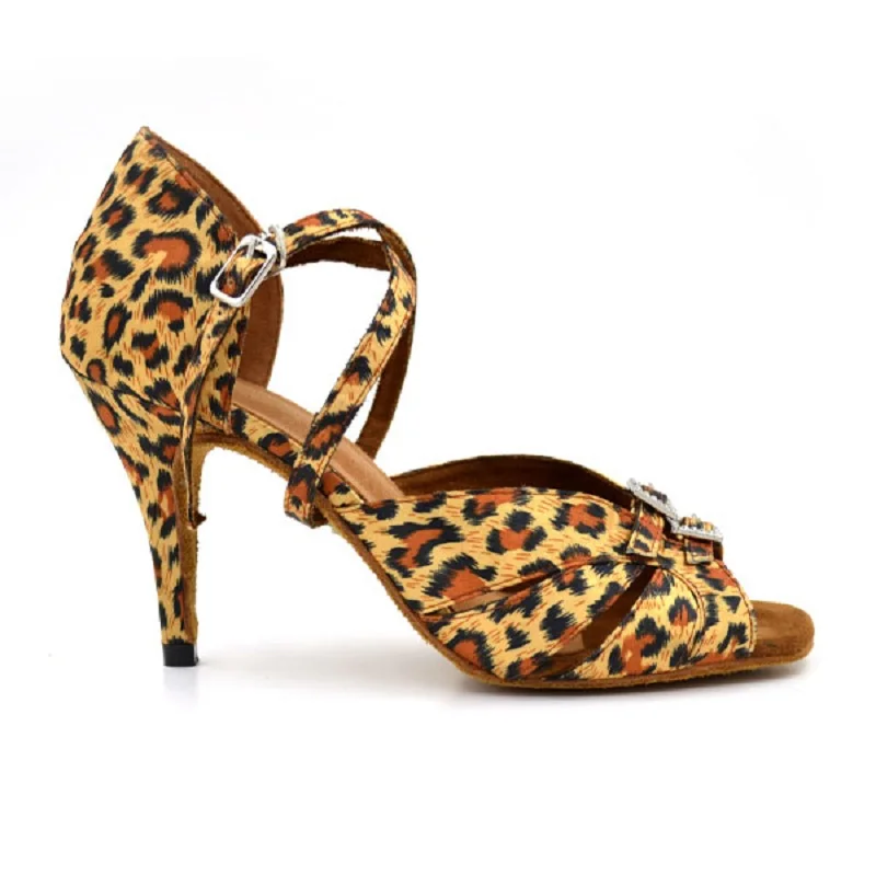 2017 Женская обувь для латинских танцев из сатина цвет коричневый черный женская