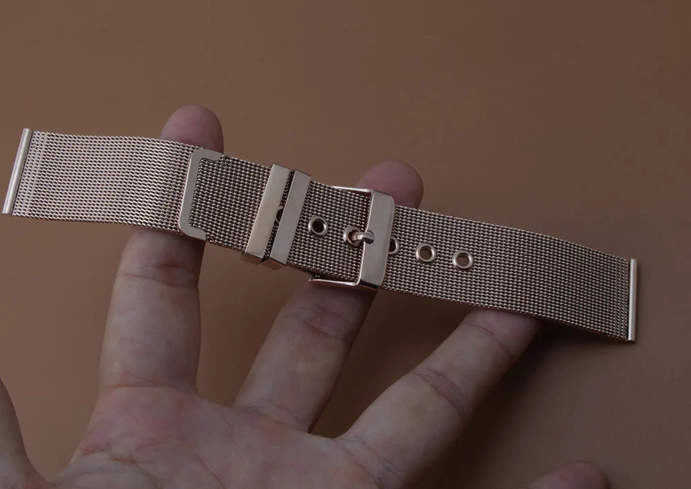 Ремешок из нержавеющей стали для наручных часов классический браслет с сетчатой