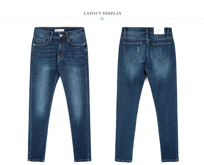 LEIJIJEANS, Новинка осени, повседневный стиль, темно-синие, средняя талия, полная длина, отбеленные, размера плюс L, обтягивающие, узкие, эластичные джинсы для женщин, 7268