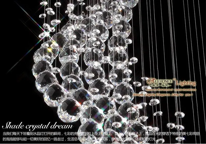 Satılık Spiral Kristal Tavan Işık Merdiven Için GU10 Ampuller Modern Yaratıcı Kristal Aydınlatma Villa Alışveriş Merkezi Kapalı Dekoratif