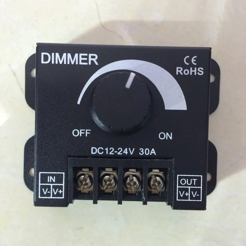 

30A 360W LED Single Color Dimmer Switch Brightness Controller for DC 12V 24V 5050 5630 5730 3014 4014 2835 8520 led strip light