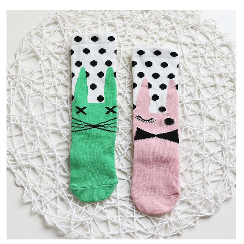 Носки унисекс для малышей Гольфы с рисунком кролика маленьких девочек Детские