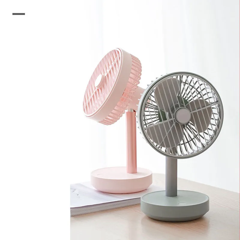 

Kbxstart Mini Portable Desktop Shaking Head Fan USB Charging Adjustable Angle Air Cooling Fan Natural Wind Ventilation