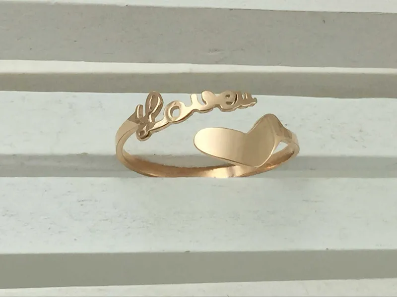Женское кольцо из нержавеющей стали с надписью Love|open ring|fashion rings womenring women |