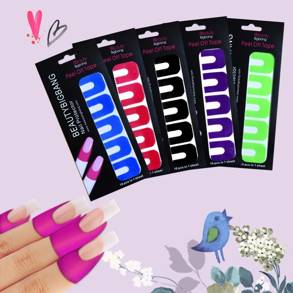 BeautyBigBang 1 лист/10 шт. новинка отшелушивающая лента для нейл арта наклейка краски