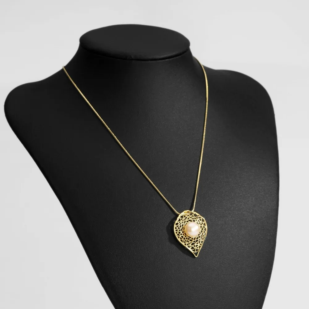 Женское ожерелье с подвеской Neoglory длинное пресноводным жемчугом и