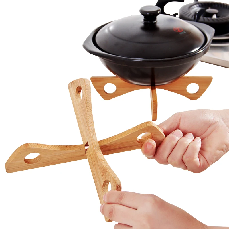 Термостойкий Коврик Basedidea для сковороды бамбуковый кухонный держатель