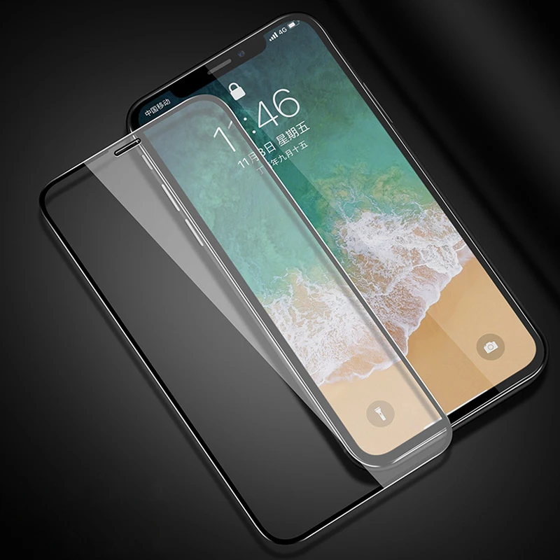 Iphone X защита экрана 5D изогнутый край закаленное стекло для iphone XS XR Максимальная