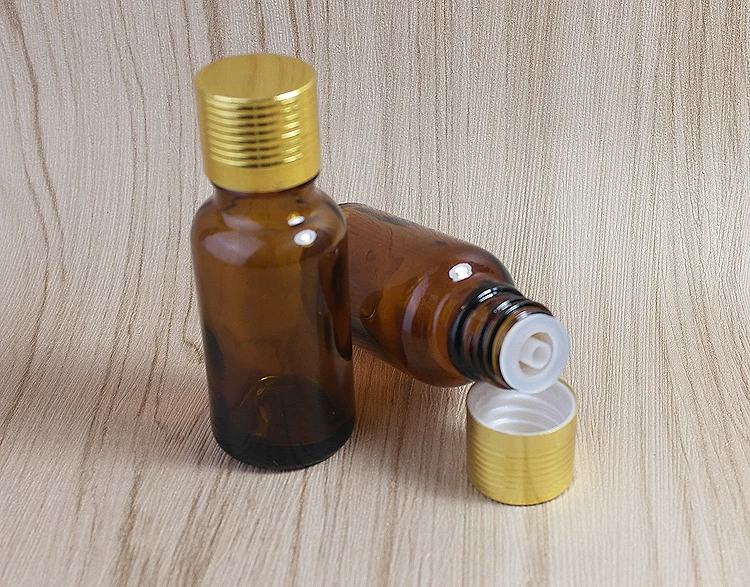 10x20 мл мини Янтарная стеклянная бутылка эфирного масла редуктор и колпачок
