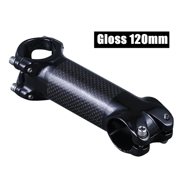 Glossy 120mm Горные Запчасти для шоссейного велосипеда алюминий+ 3 K карбоновый вынос руля велосипеда зажим 31,8 мм длина 60 мм/70 мм/80 мм/90 мм/100 мм/110 мм/120 мм - Цвет: Glossy 120mm