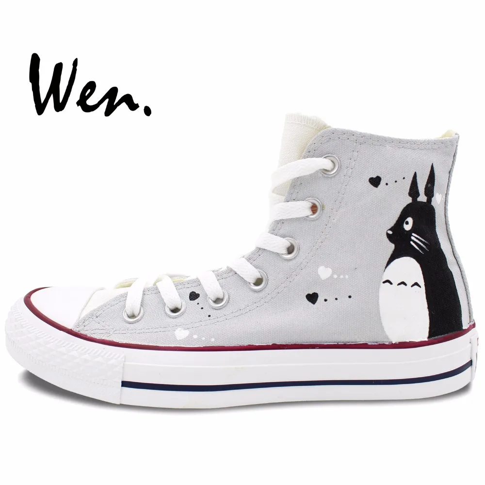 Вэнь аниме Ручная Покраска обувь дизайн на заказ Мой сосед Тоторо мужские