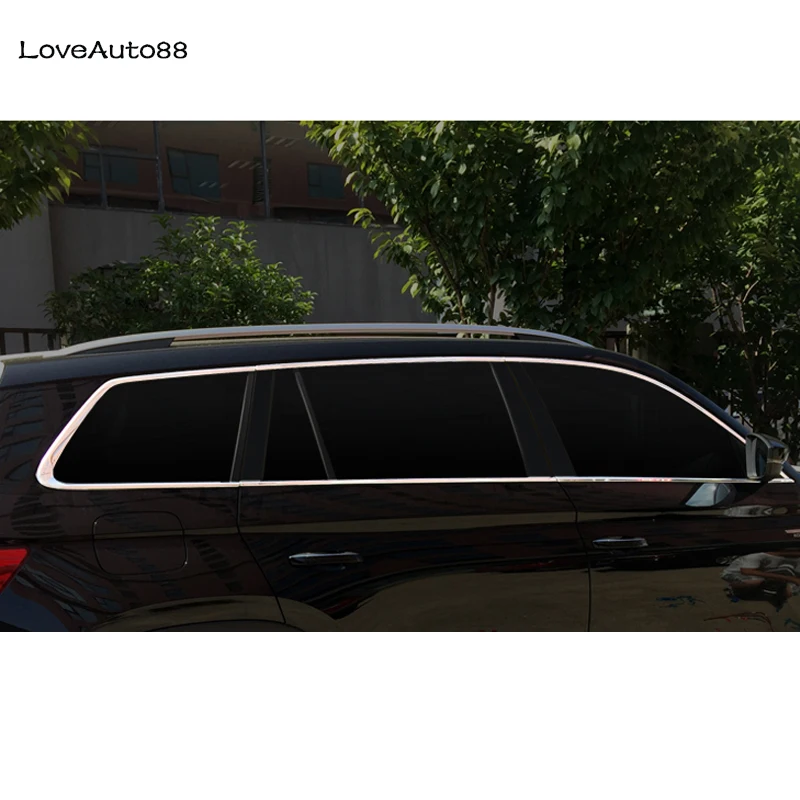 12 шт. хромированные Чехлы для полного окна автомобиля с хромированной отделкой