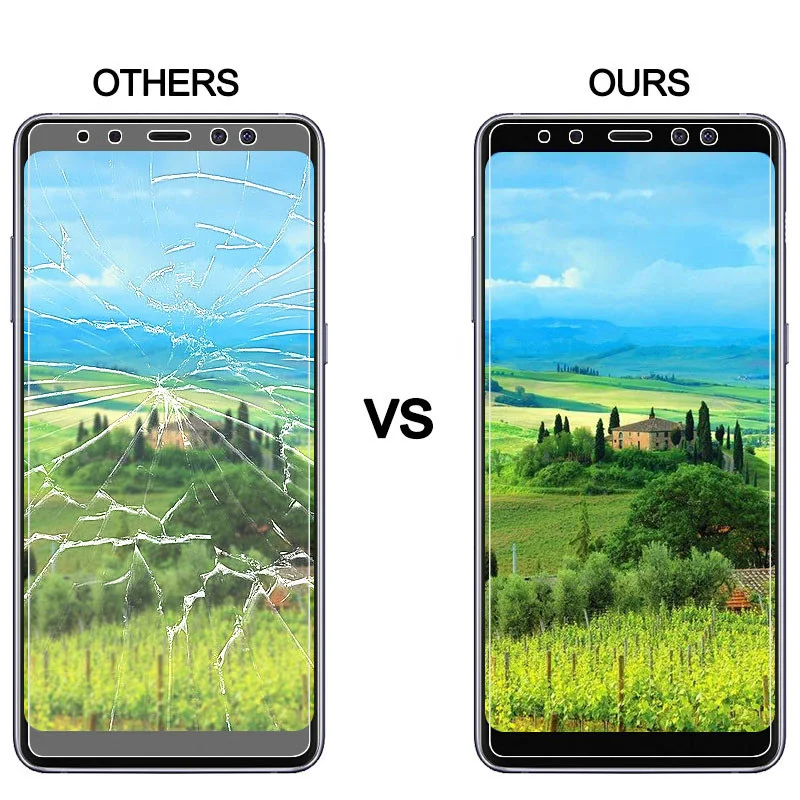 Защитная стеклянная пленка для samsung Galaxy A8 2018/A8 Plus защита экрана телефона 9H 2.5D