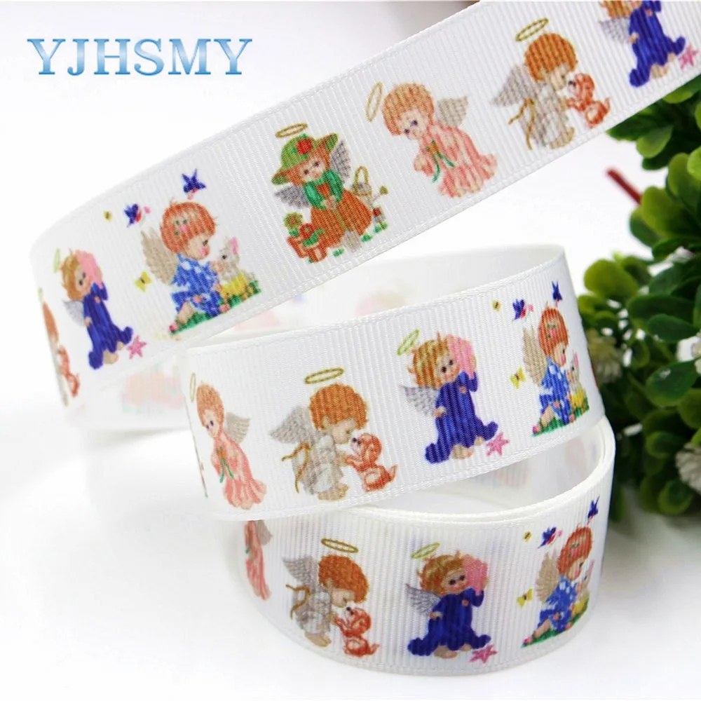 YJHSMY D-17720-854, 25 мм 10 ярдов Рождество мультфильм ленты теплопередачи печати сетки Свадебные аксессуары своими руками материалы
