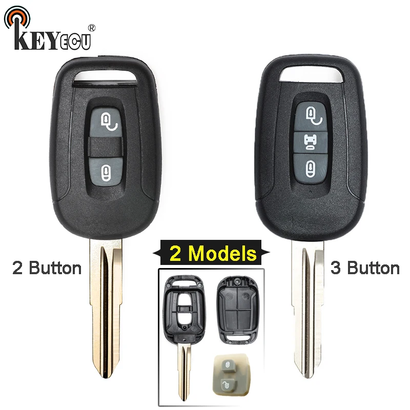 KEYECU для Chevrolet Captiva Замена 2/3 дистанционный ключ заготовка Оболочка Чехол Fob с