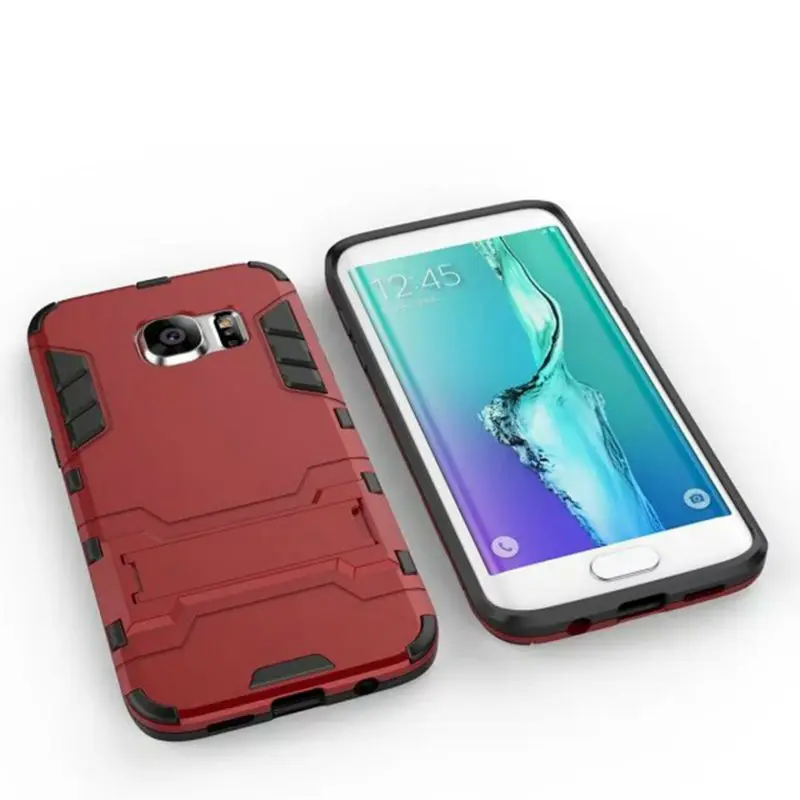 For Samsung Galaxy S7 Edge Case G9350 G935A Slim Shockproof Robot Armor protector Hybrid Rugged Rubber Hard Stand Cover |