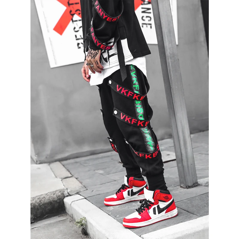 UNCLEDONJM многоленточные брюки с резинками на щиколотках спортивные штаны jogger