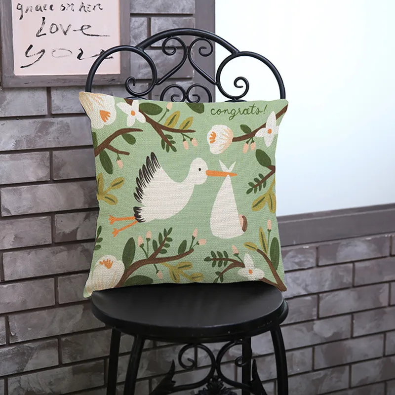 Украшение для дома наволочка с цветочным принтом и буквенным хлопок лен диванные