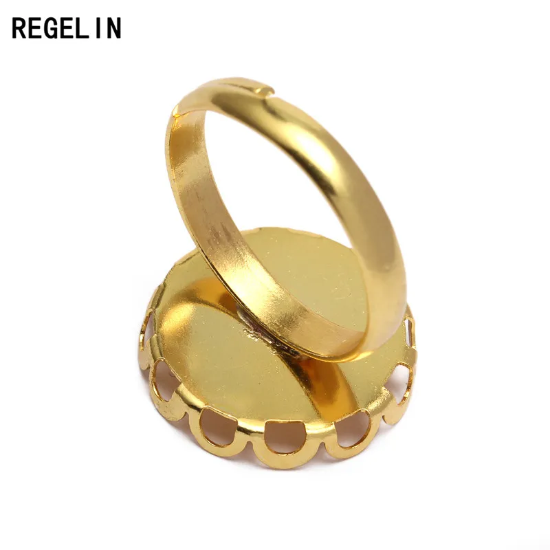 REGELIN 10 шт. Регулируемые Основы для колец кабошон настройки ободок кружево