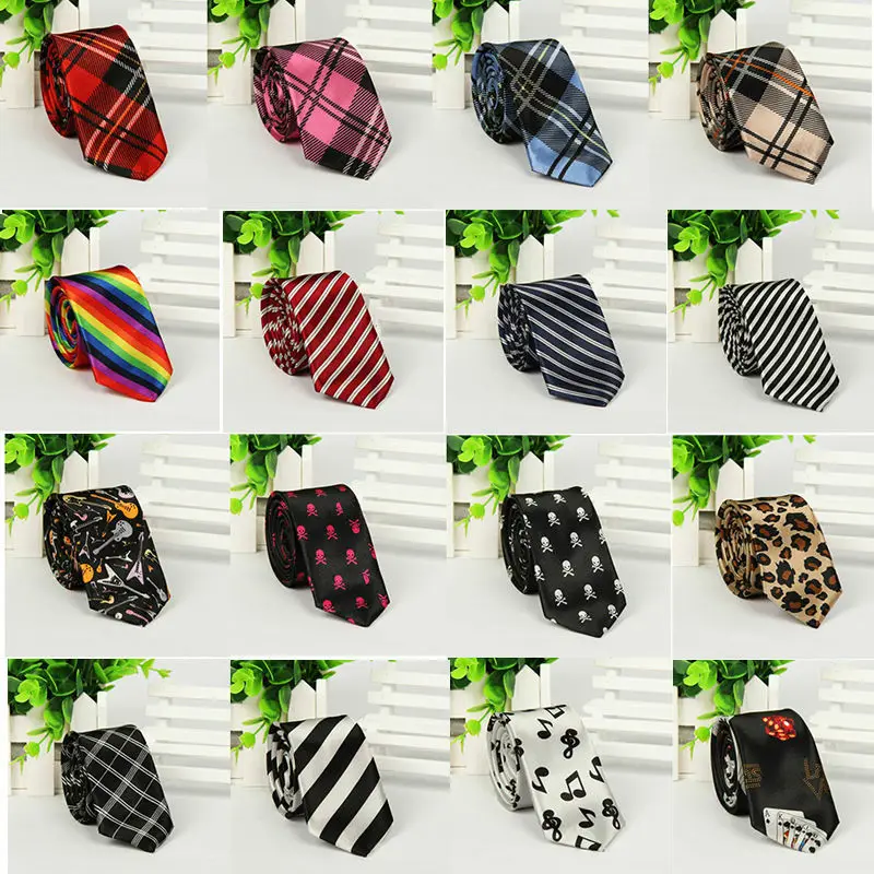 Мужской классический узкий галстук модный в клетку полоску для свадьбы и бизнеса