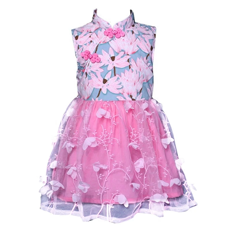 Платья для мамы и дочки розовая одежда принцессы свадьбы семейная Китайская