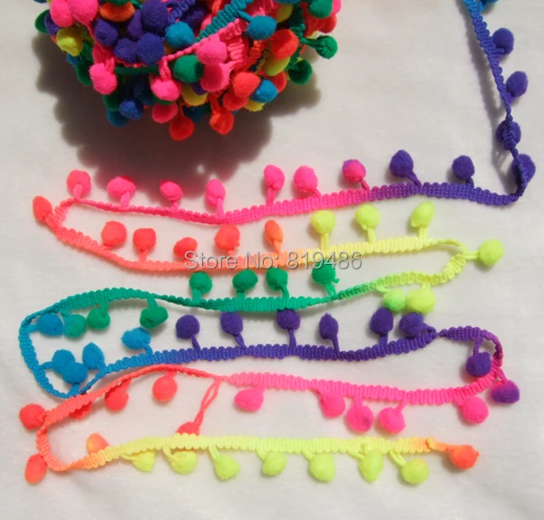 5 ярдов/набор блестящий Rianbow цвет милый помпон отделка draper аксессуары для швов 0 8