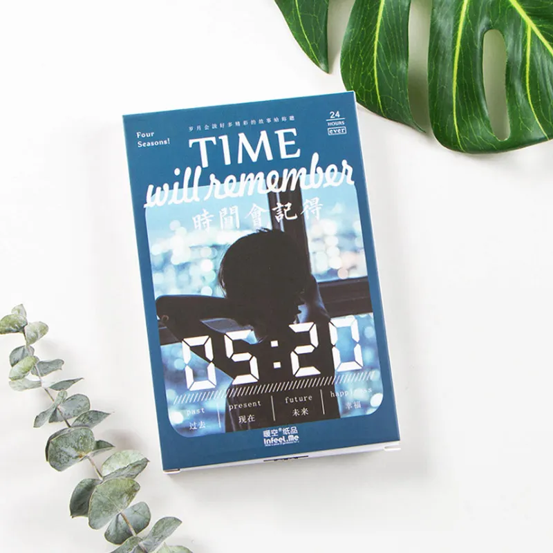 30 шт./лот время запомните открытку 24 часа ever часы поздравительная открытка