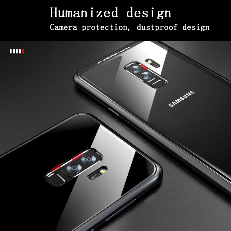 Магнитный адсорбционный чехол для Samsung Galaxy S7 Edge S8 S9 Plus чехлы с металлическим