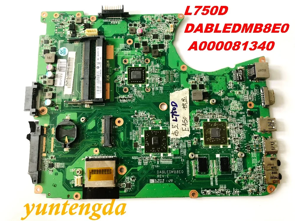 Оригинальная материнская плата для Toshiba L750D DABLEDMB8E0 A000081340 протестированная