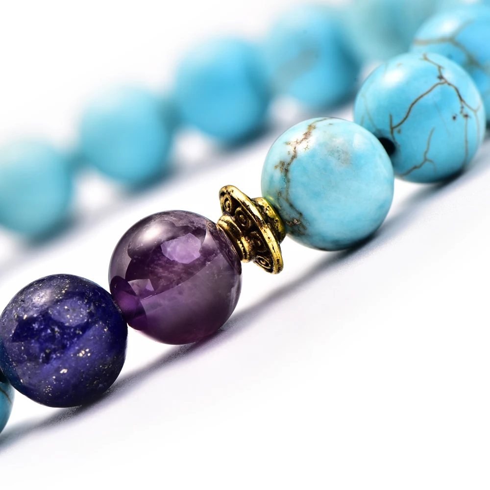 8 мм 7 Чакр Йога зеленый браслет Лава Исцеление баланса бусины молитва рейки Будды