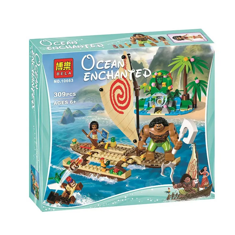 Princess Moana's Ocean Voyage 10663 Bela Moana Toy Compatible Legoings 41150 Building Toys Blocks Set(309 Pieces) | Игрушки и хобби