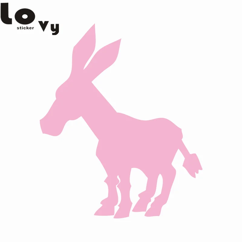 2 шт. Забавный милый маленький Ослик силуэт автомобиля мультяшная наклейка