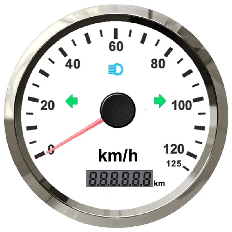 Новый универсальный 3 3/8 &quotGPS Спидометр мотоцикл одометр 125 км/ч общий пробег
