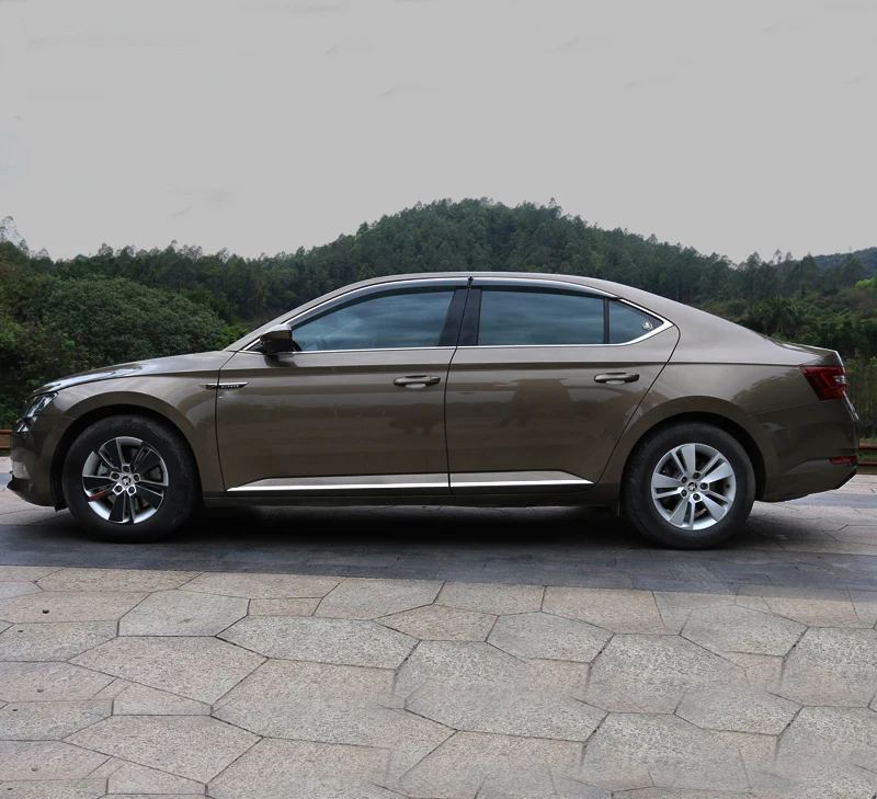 4 шт. для SKODA superb- корпус Анти Трение бар алюминиевый сплав двери автомобиля анти-столкновения полосы