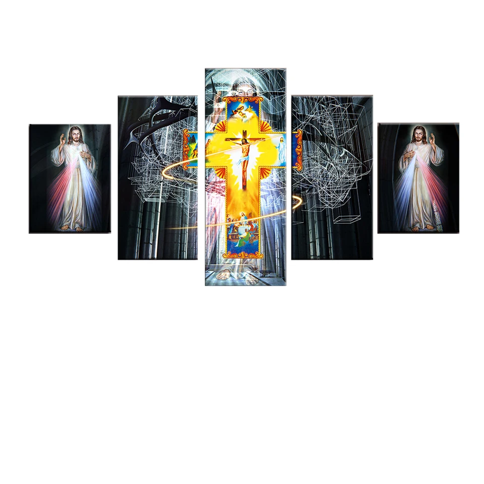 Печать 5 панелей портрет современного искусства постер в скандинавском стиле