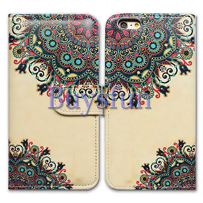 Bcov Стильный Красочный Цветок Кожаный Бумажник Чехол Для Iphone 6 Plus/6 S Plus 100023191 |