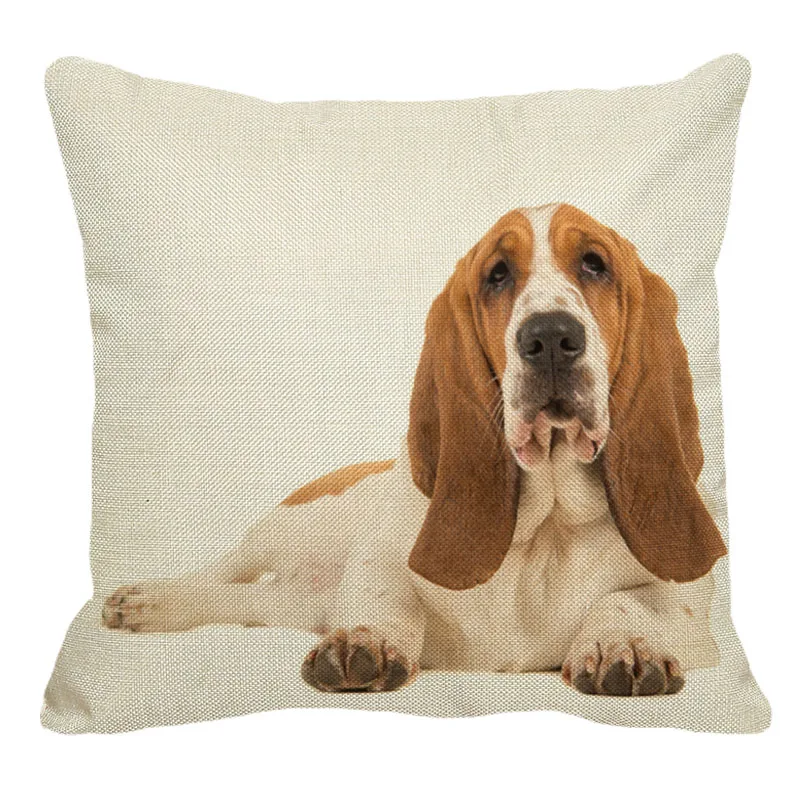 XUNYU 45 см x 45 м креативные животные Bajidu hound новые хлопковые льняные удобные подушки набор домашнее украшение для дивана декоративная подушка YH038