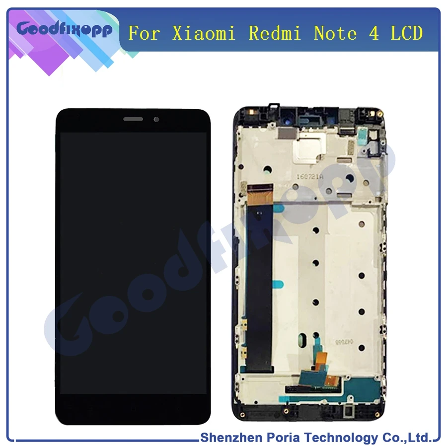 ЖК дисплей с сенсорным экраном и дигитайзером в сборе рамкой для Xiaomi Redmi Note 4|touch