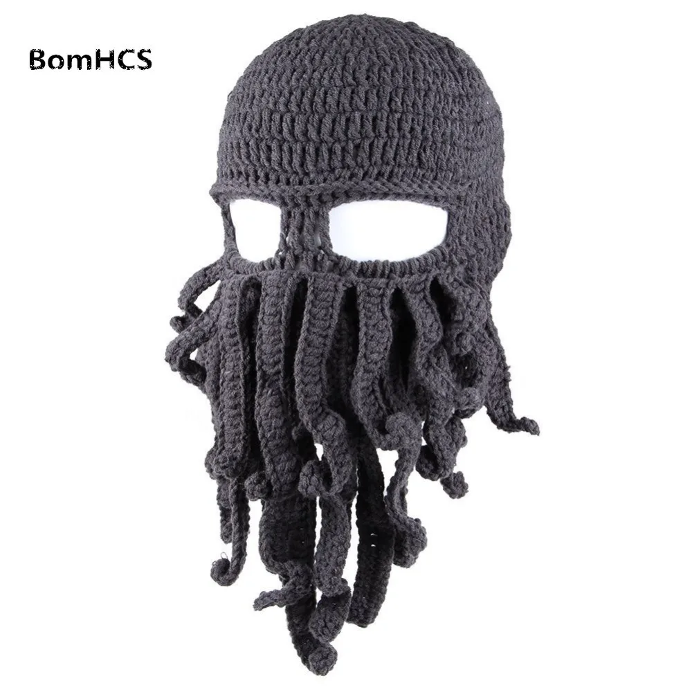 BomHCS Wholesale 9PCS Funny Series Tentacle Octopus Cthulhu Crochet Beanie Hat Cap Wind Mask