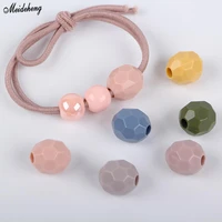 fashion diy elliptical beads right hole angle hair jewelry ornament hair ring beads material for hair rope fittings accessory