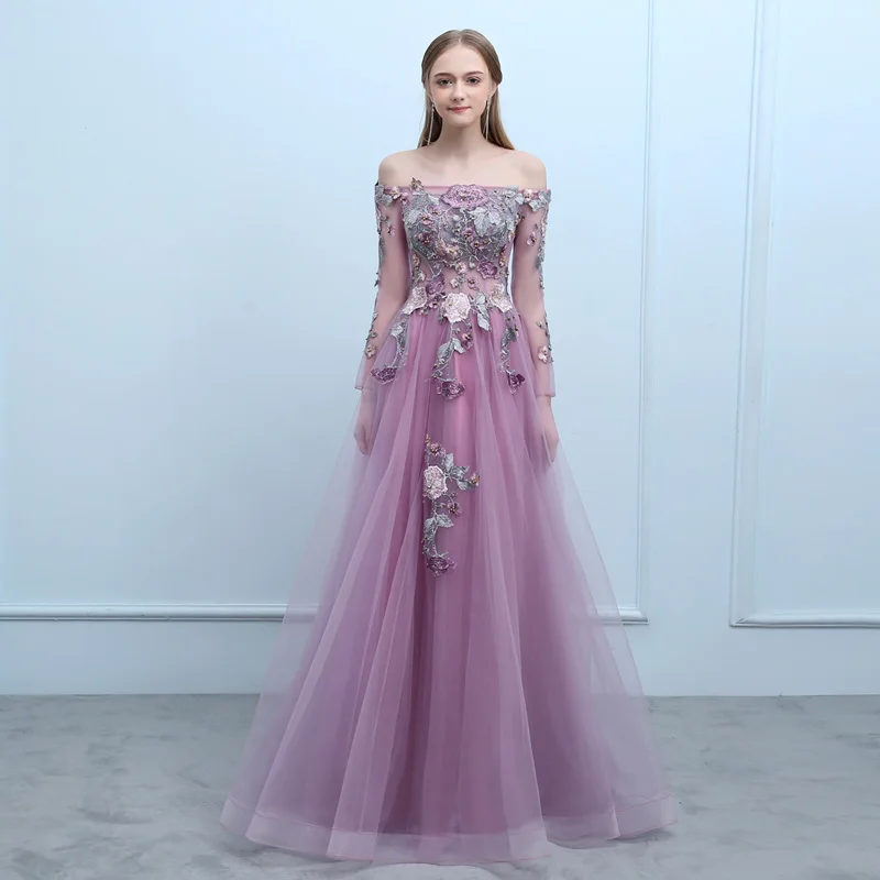 SSYFashion новая Банкетная элегантное вечернее платье Роскошные Длинные рукава