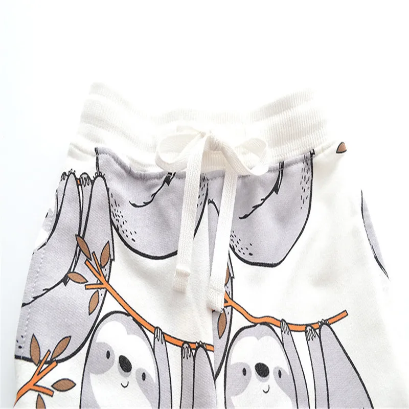 Спортивные штаны для малышей и мальчиков с мультяшными животными одежда девочек