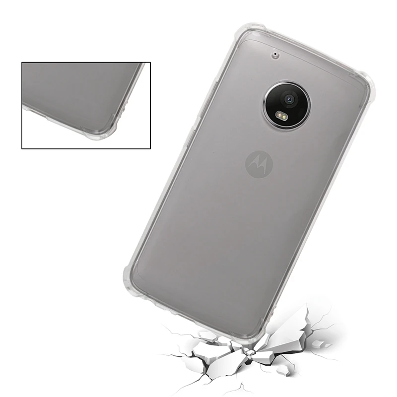 Luxur HD Прозрачный чехол для Motorola Motor G5 мягкий TPU двигателя Plus защита от пыли подушка
