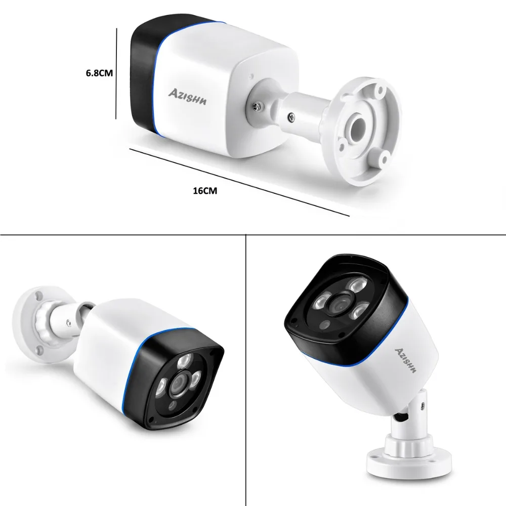 IP камера AZISHN H.265 3 Мп 1/2 9 &quotSC4239 водонепроницаемая 25 м ночное видение onvif