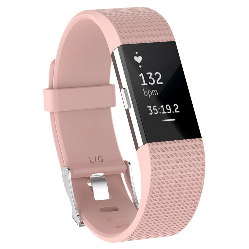 Спортивные силиконовые петля для браслета FitBit Charge 2 ремешок для женщин мужчин Смарт часы браслет с металлической застежкой классические полосы для Charge2