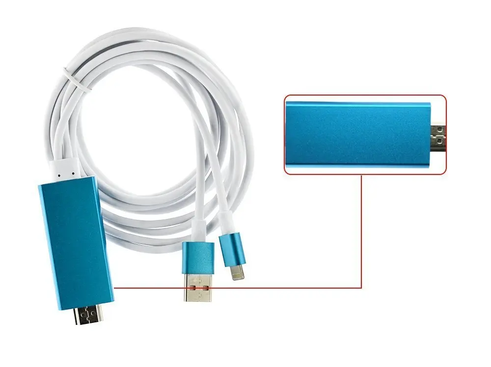 HDMI Adapter/ HDTV Cable DMG AV TV MHL Adapter For iPad/iPhone 5S 6 6P 6S With USB Charger (Multicolor) | Электроника